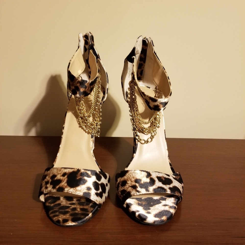 🔥💄 Leopard Print Wedge Sandals, 4 inch heel